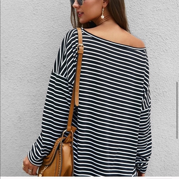 Boho Chic Striped Long Sleeve Top - Picture 6 of 6